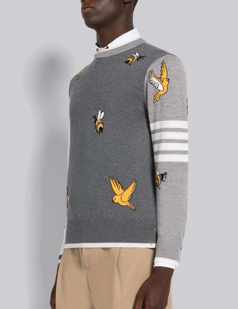FUN-MIX BIRDS AND BEES CREW NECK PULLOVER