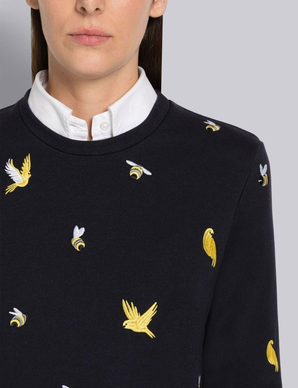 LOOPBACK BIRDS AND BEES SWEATSHIRT