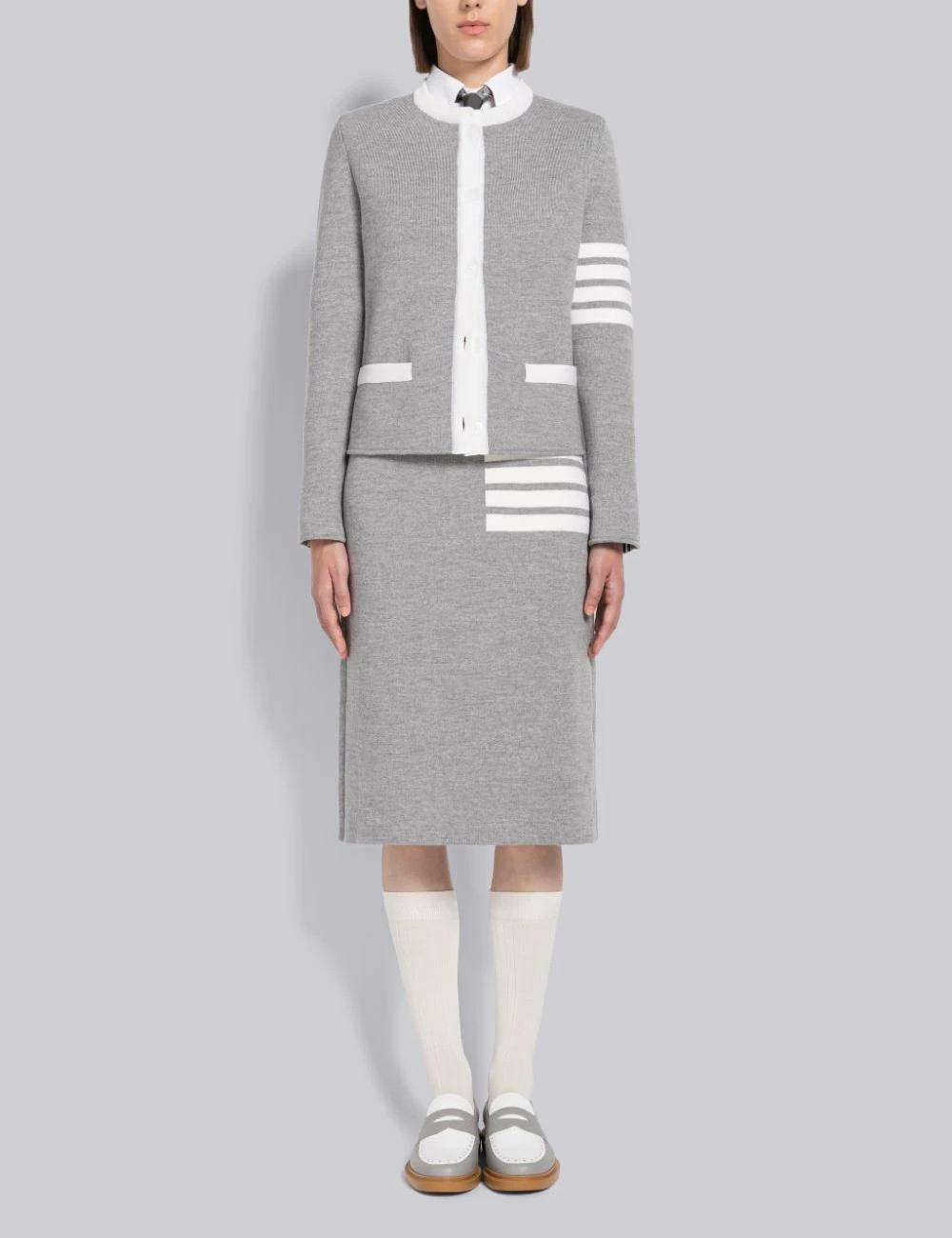 DOUBLE FACE MERINO 4-BAR A-LINE SKIRT