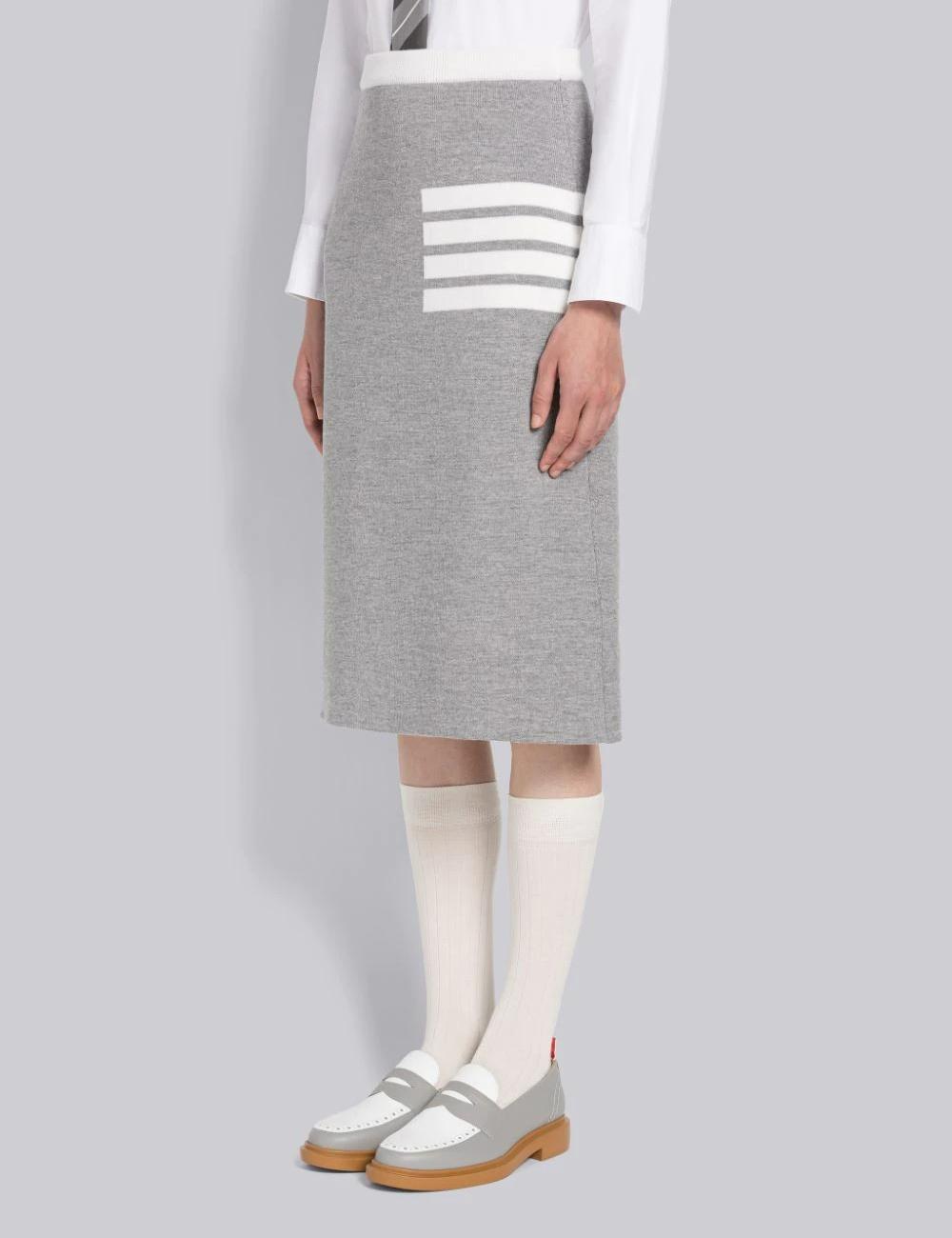 DOUBLE FACE MERINO 4-BAR A-LINE SKIRT