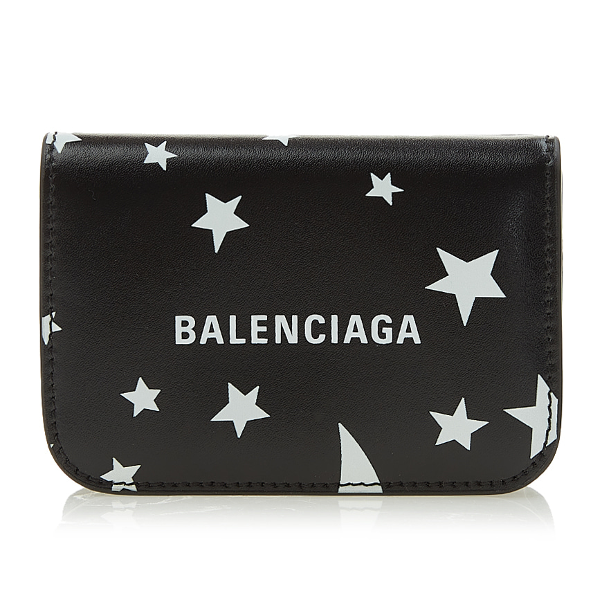 Balenciaga Logo Wallet In Black
