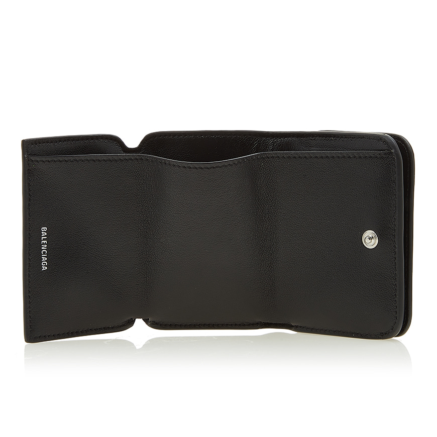 Balenciaga Logo Wallet In Black