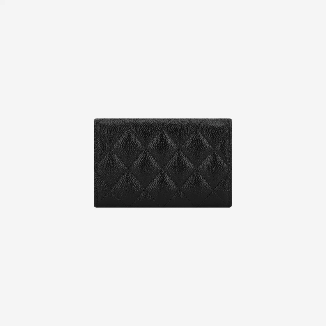 Chanel Flap Card Holder Grained Calfskin & Gold Black
