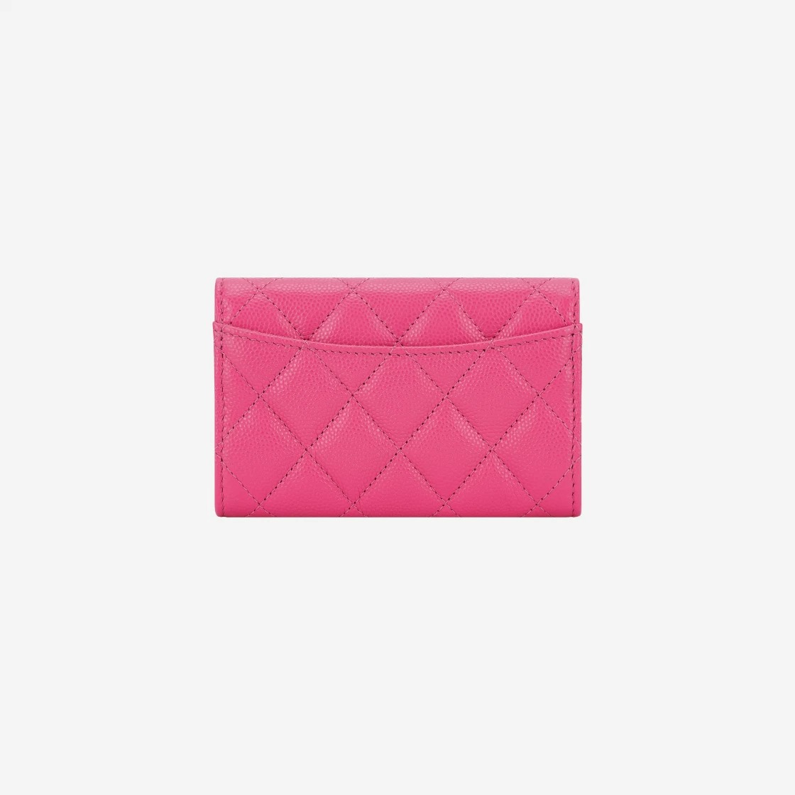 Chanel Classic Card Holder Grained Shiny Calfskin & Pink Gold