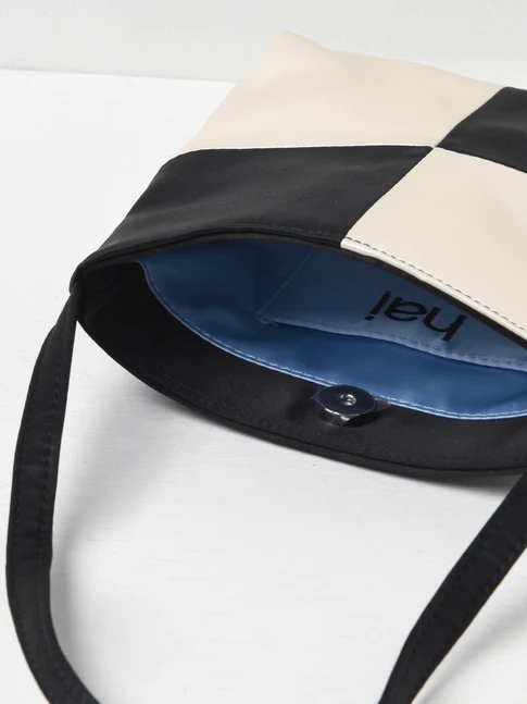 Vera Checkerboard Bag Black Cream
