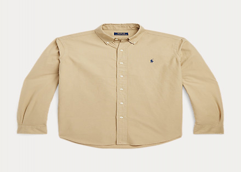 Pony Logo Embroidered Garment Dyed Oxford Shirt 
