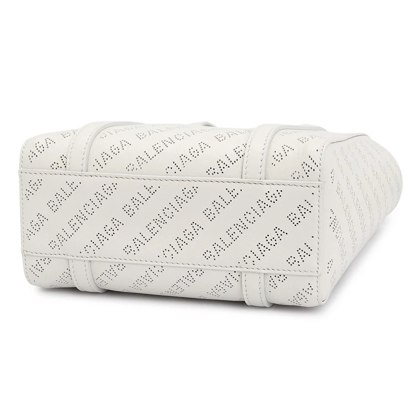 Balenciaga Everyday 2x Small Logo Perforated Tote 'White'
