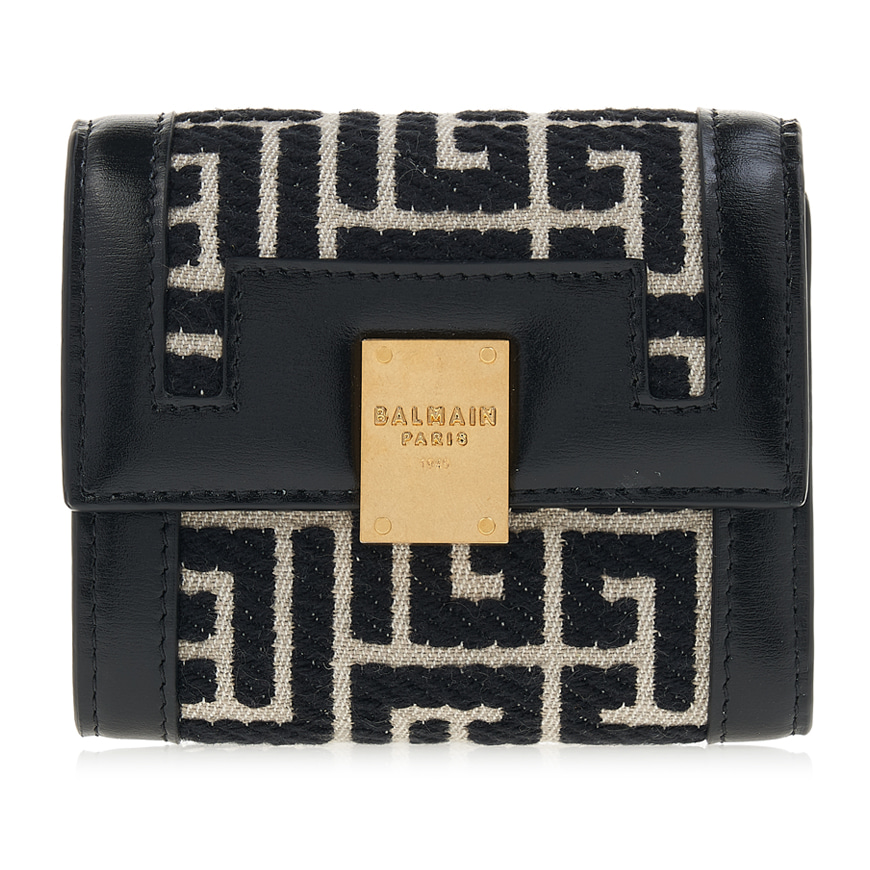 logo-jacquard zipped wallet