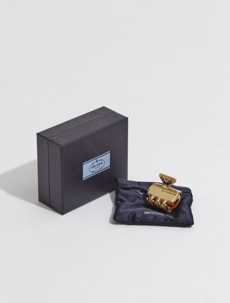 Prada Metal Hair Clip in Gold 