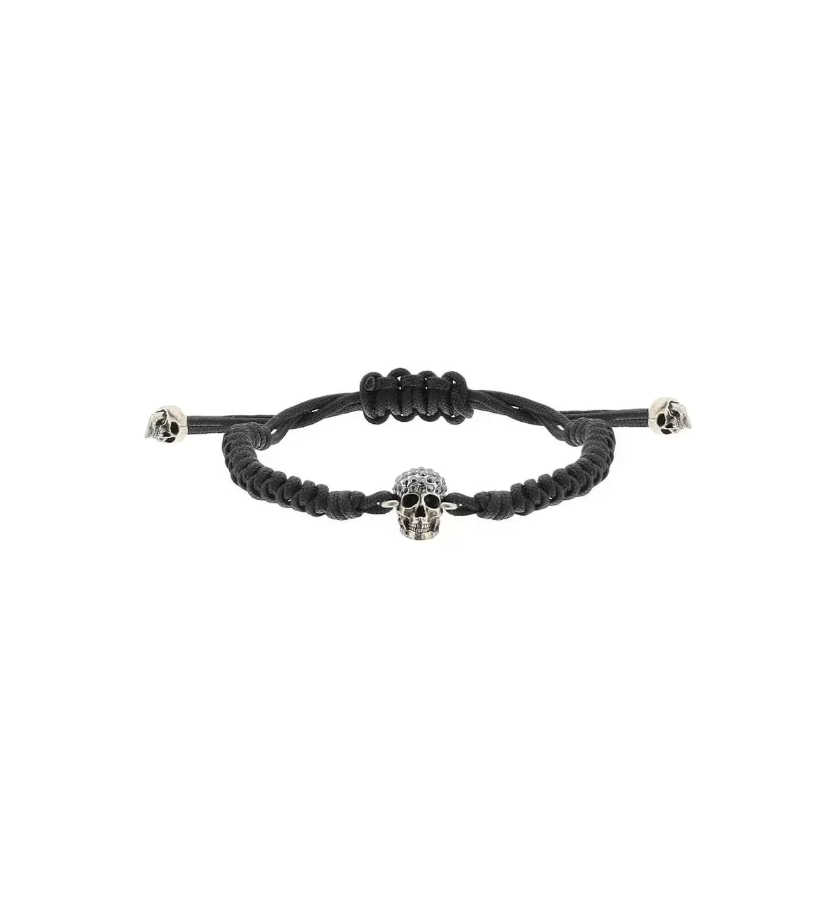 PAVE SKULL COTTON BRACELET ALEXANDER MCQUEEN