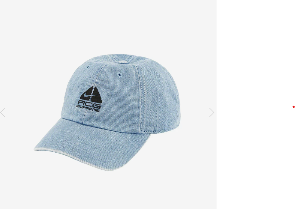 Supreme x Nike ACG Denim 6-Panel Washed Blue 
