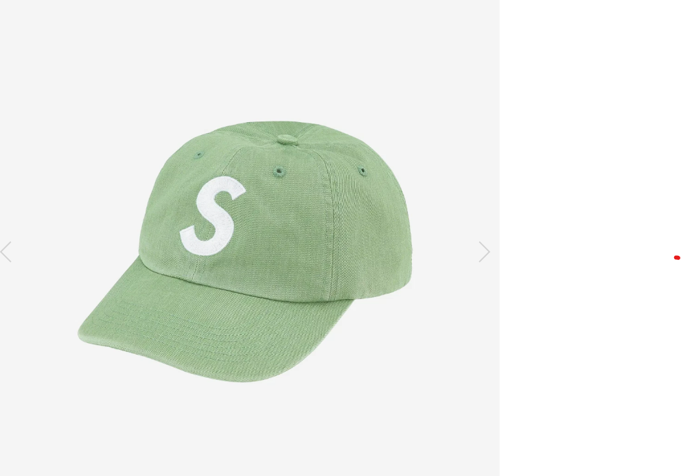 Supreme Pigment Print S Logo 6-Panel Light Sage