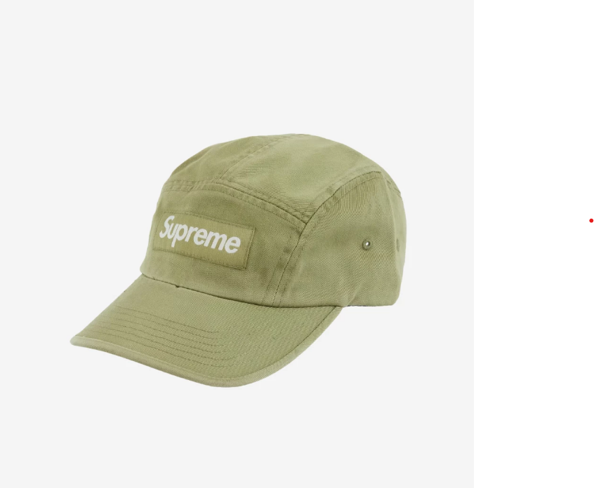 Supreme Washed Chino Twill Camp Cap Olive