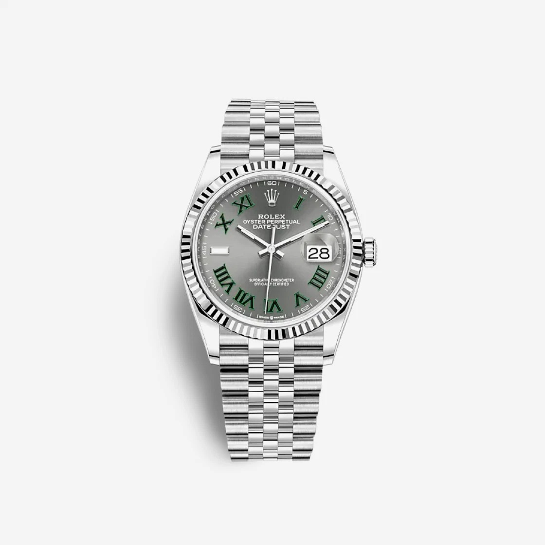 Rolex Datejust 36 Slate Roman 126234 (Fluted/Jubilee)