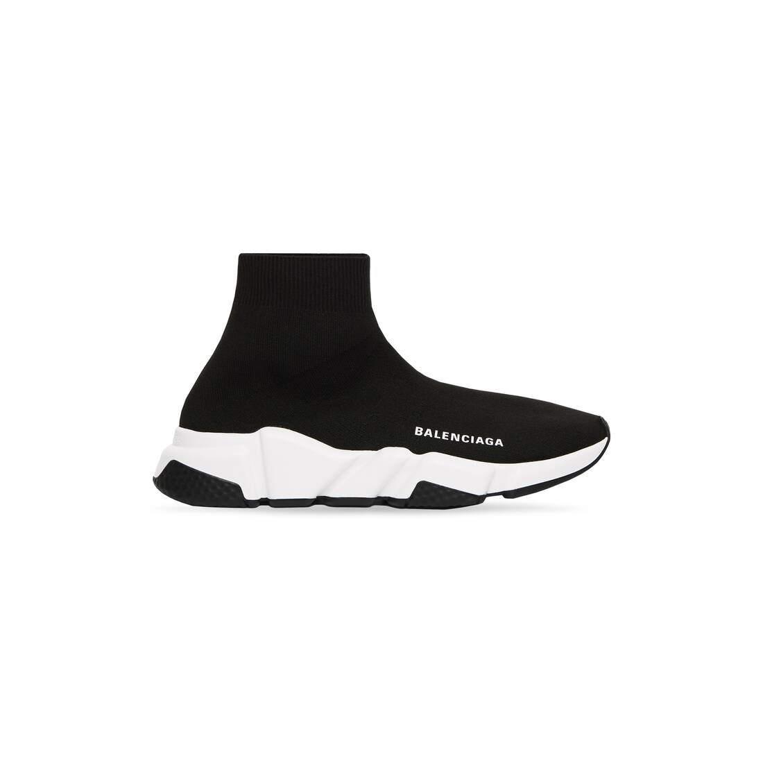 WOMEN'S SPEED RECYCLED KNIT TRAINERS IN BLACK/WHITE