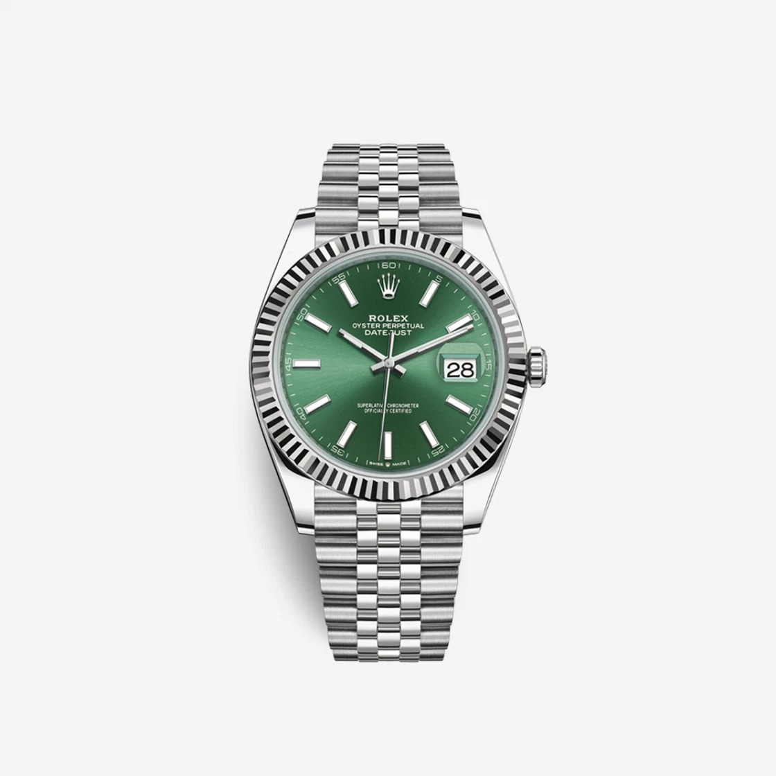 Rolex Datejust 41 Mint Green 126334 (Fluted/Jubilee)