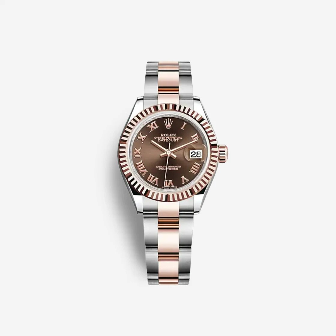 Rolex Lady-Datejust 28 Chocolate Roman 279171 (Fluted/Oyster)