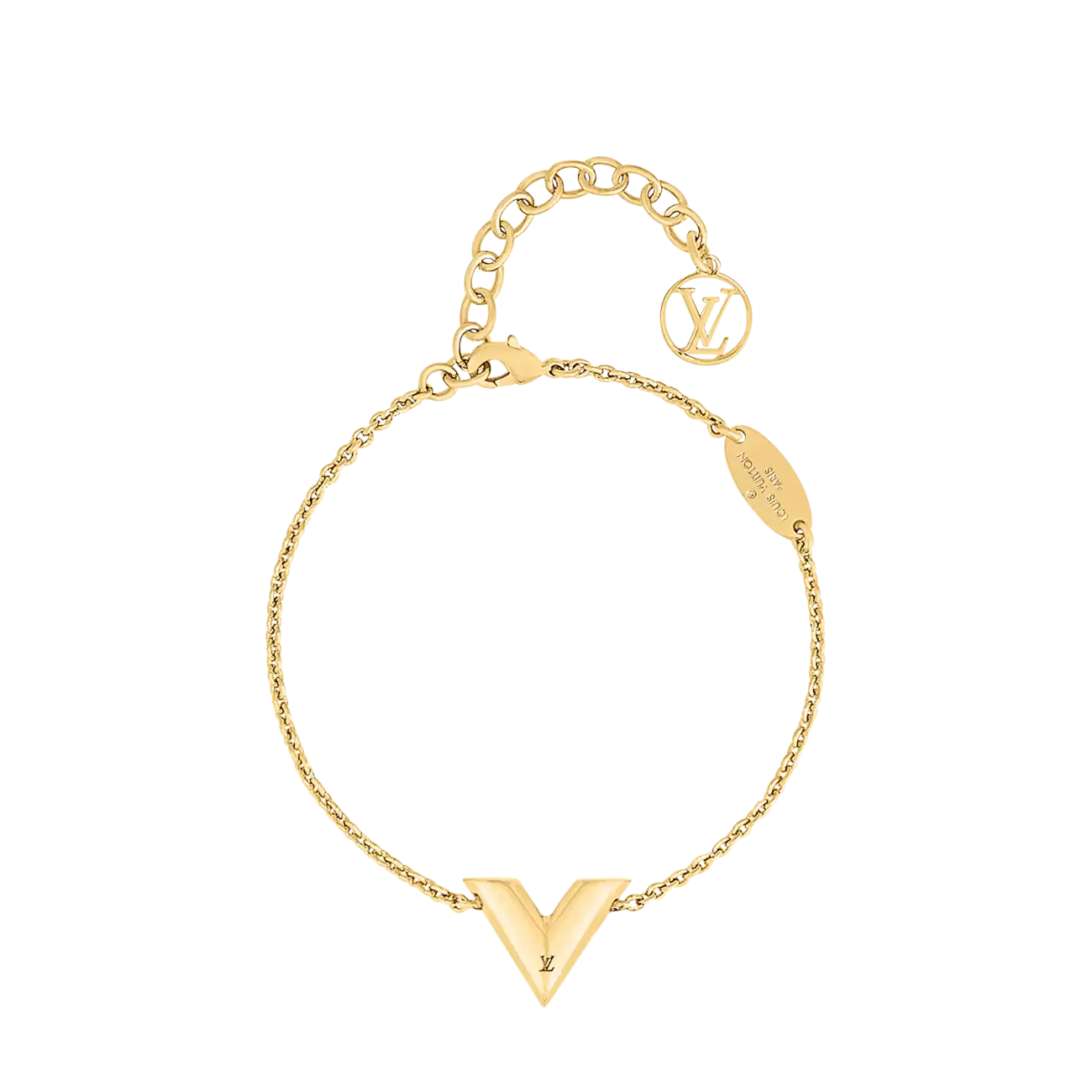  Louis Vuitton Essential V Bracelet Gold