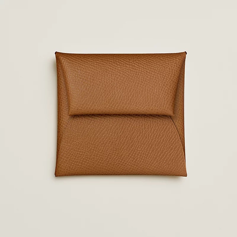 Hermes Bastia Change Purse Epsom & Palladium Gold
