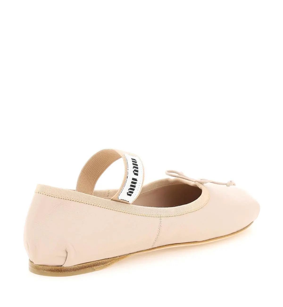 (W) Miu Miu Leather Ballerinas Water Lily