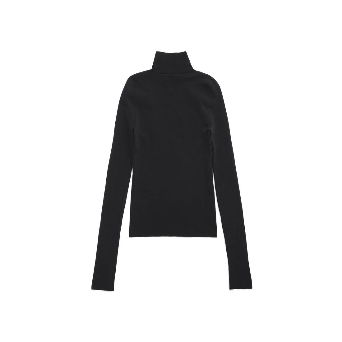 Tight Turtleneck Sweater in Black