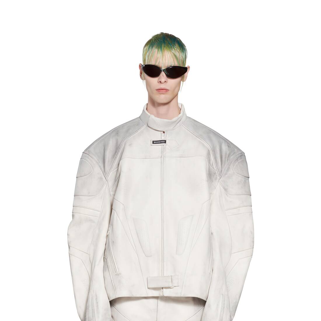  OVERSIZE BIKER JACKET FOR MEN IN WHITE