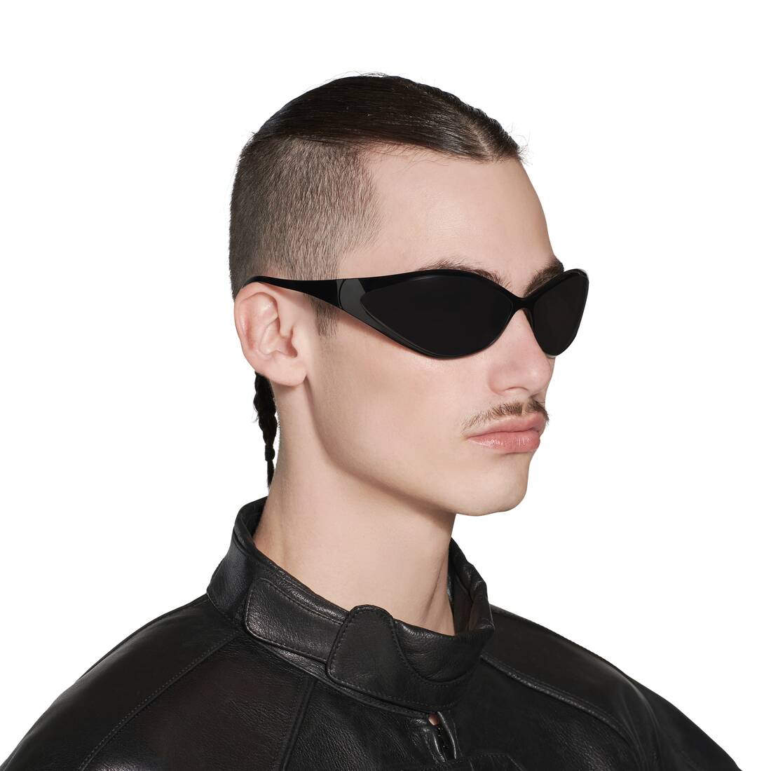 90S OVAL Sunglasses in Black