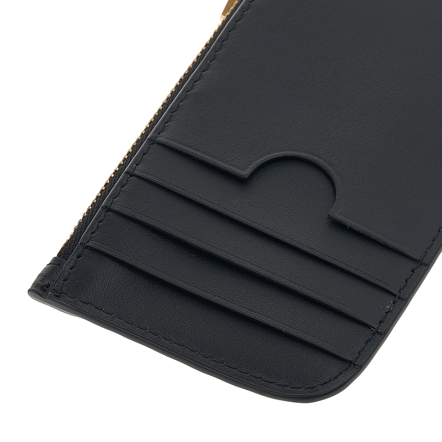 zipped jacquard card wallet