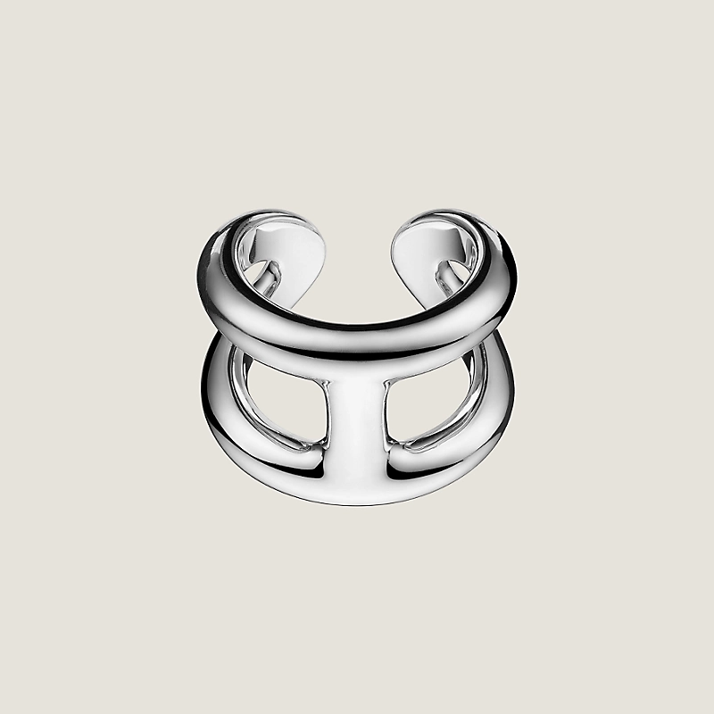 Hermes Large Osmose Ring Sterling Silver