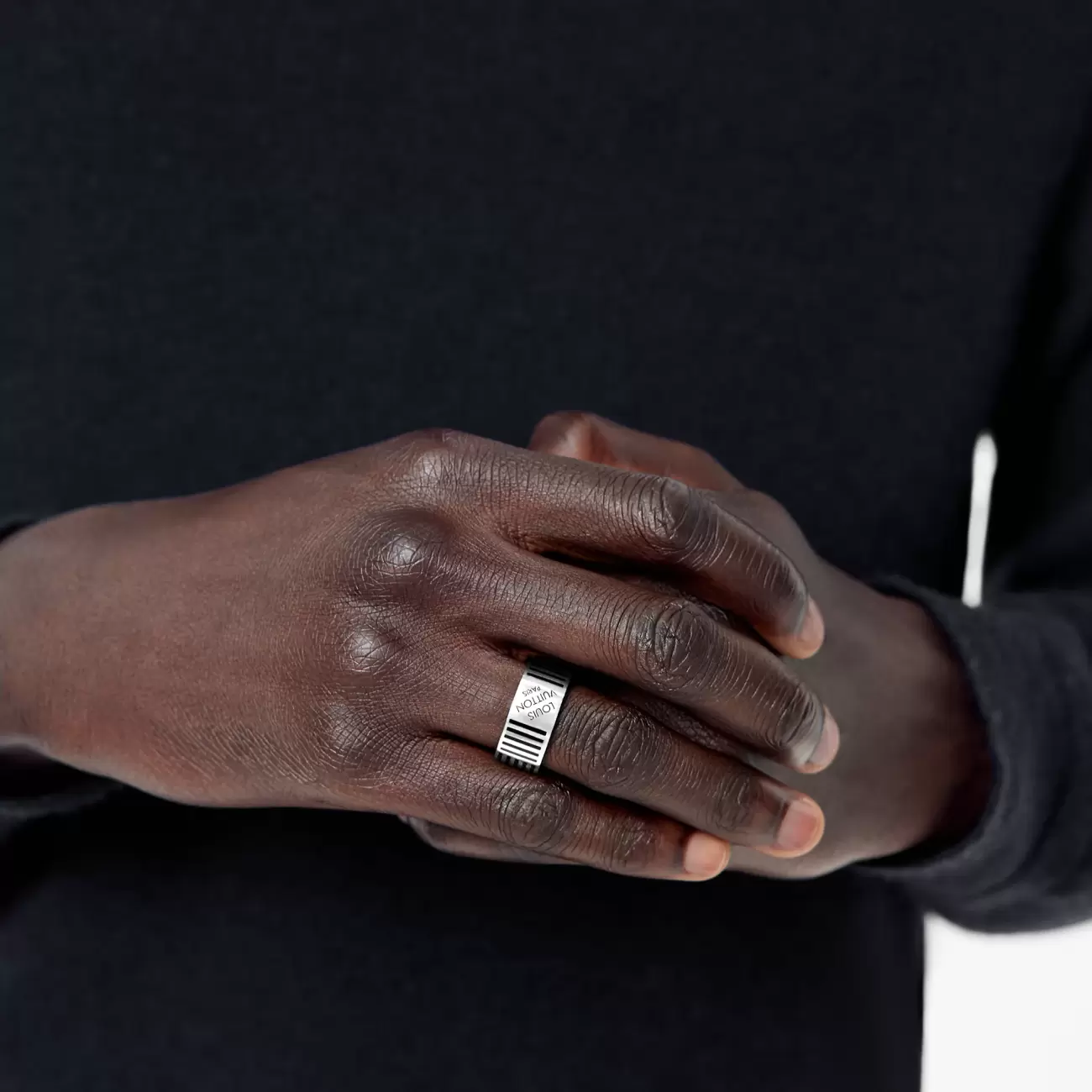 Louis Vuitton Damier Ring Black Palladium