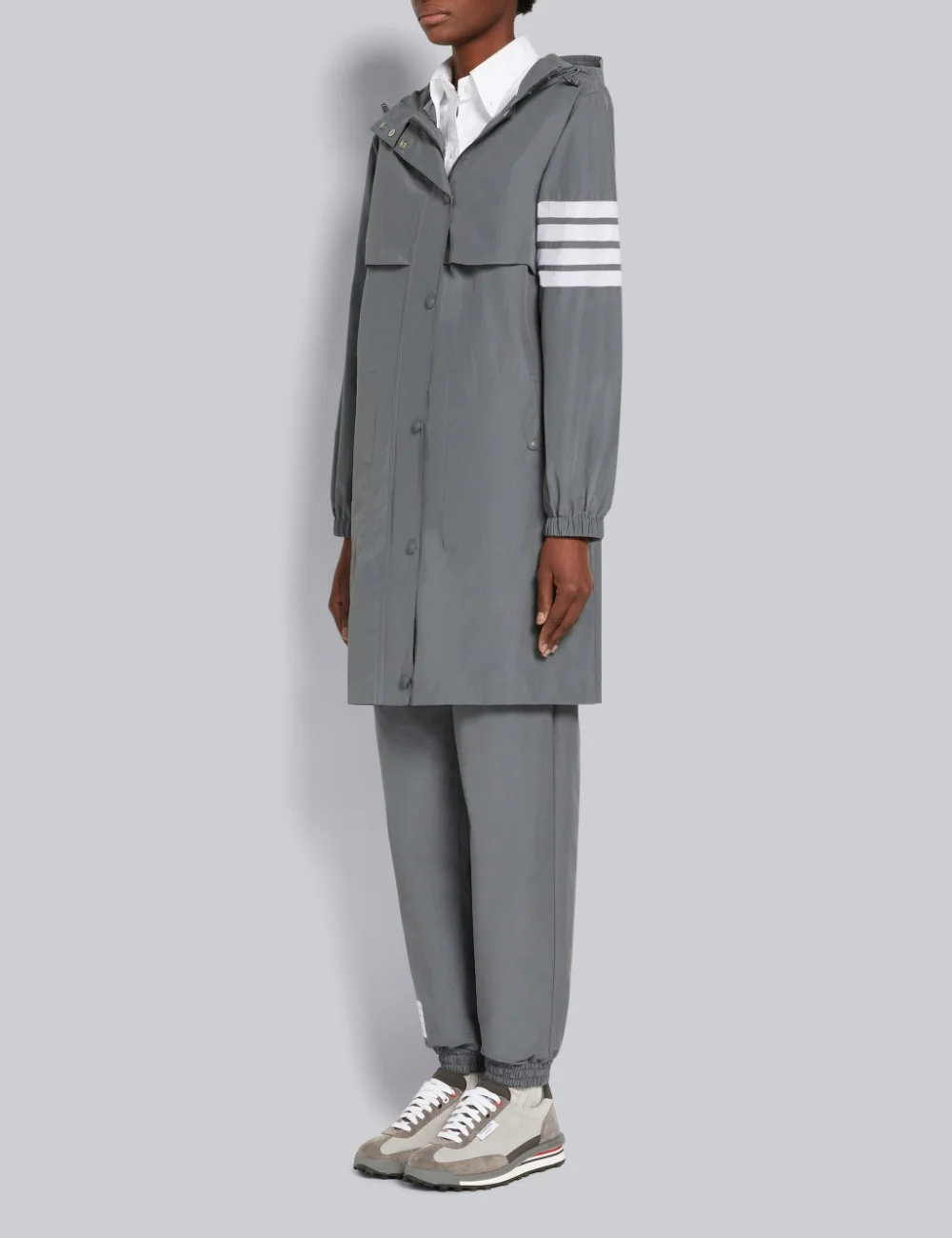 LIGHT GREY KID SUEDE TECH RUNNER