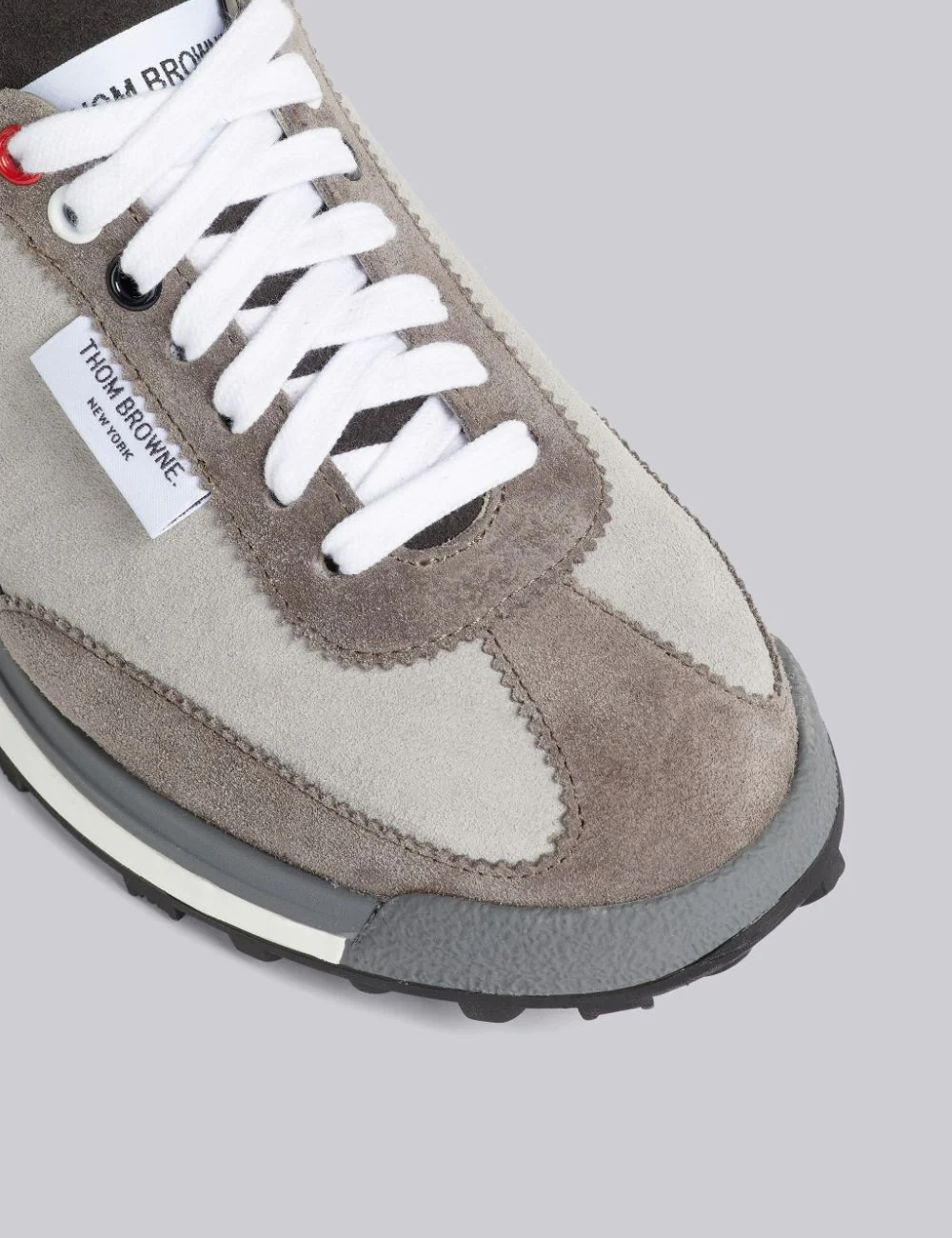 LIGHT GREY KID SUEDE TECH RUNNER