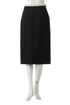 Signature Stitch Wool Pencil Skirt 