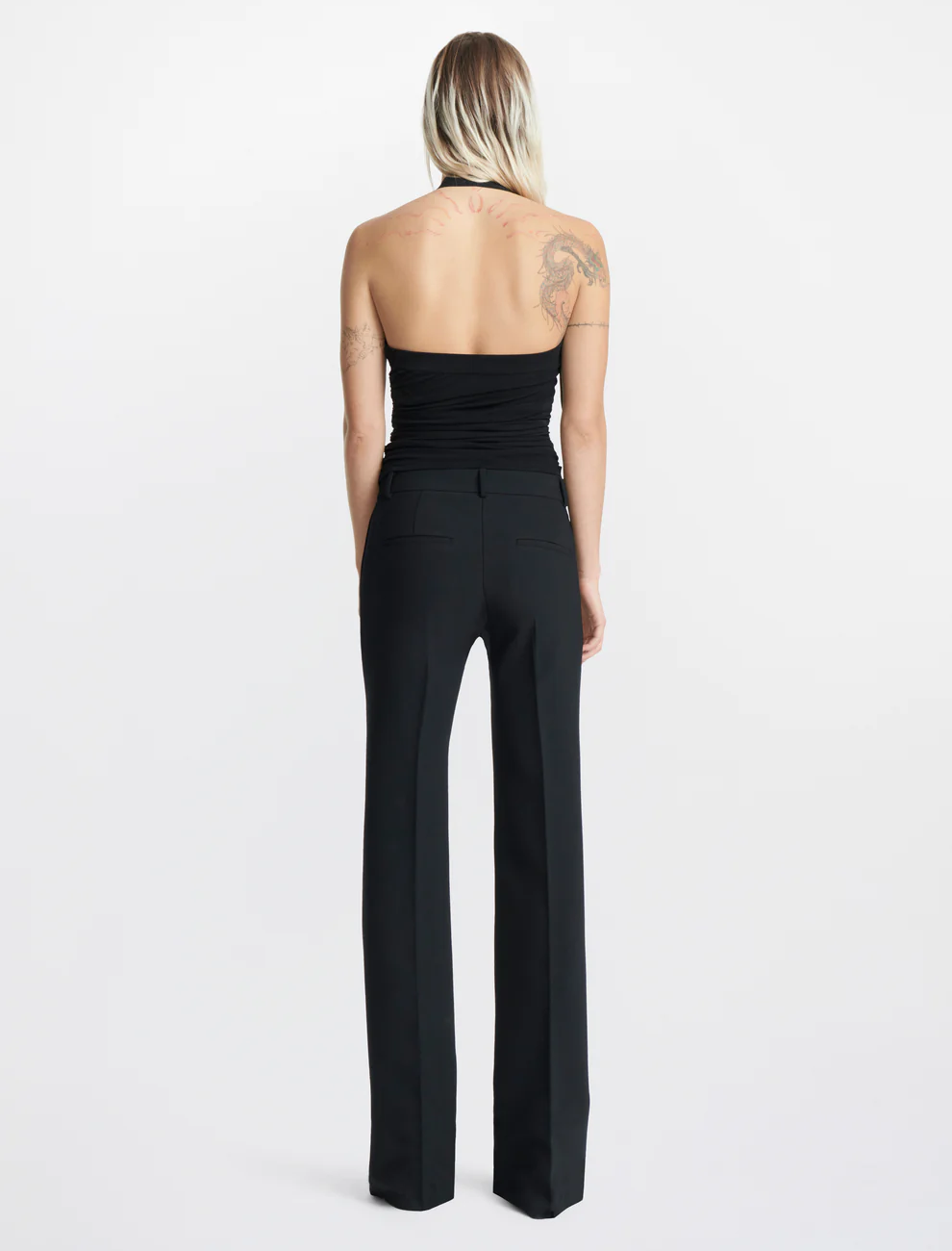 GATHERED TANK IN BLACK