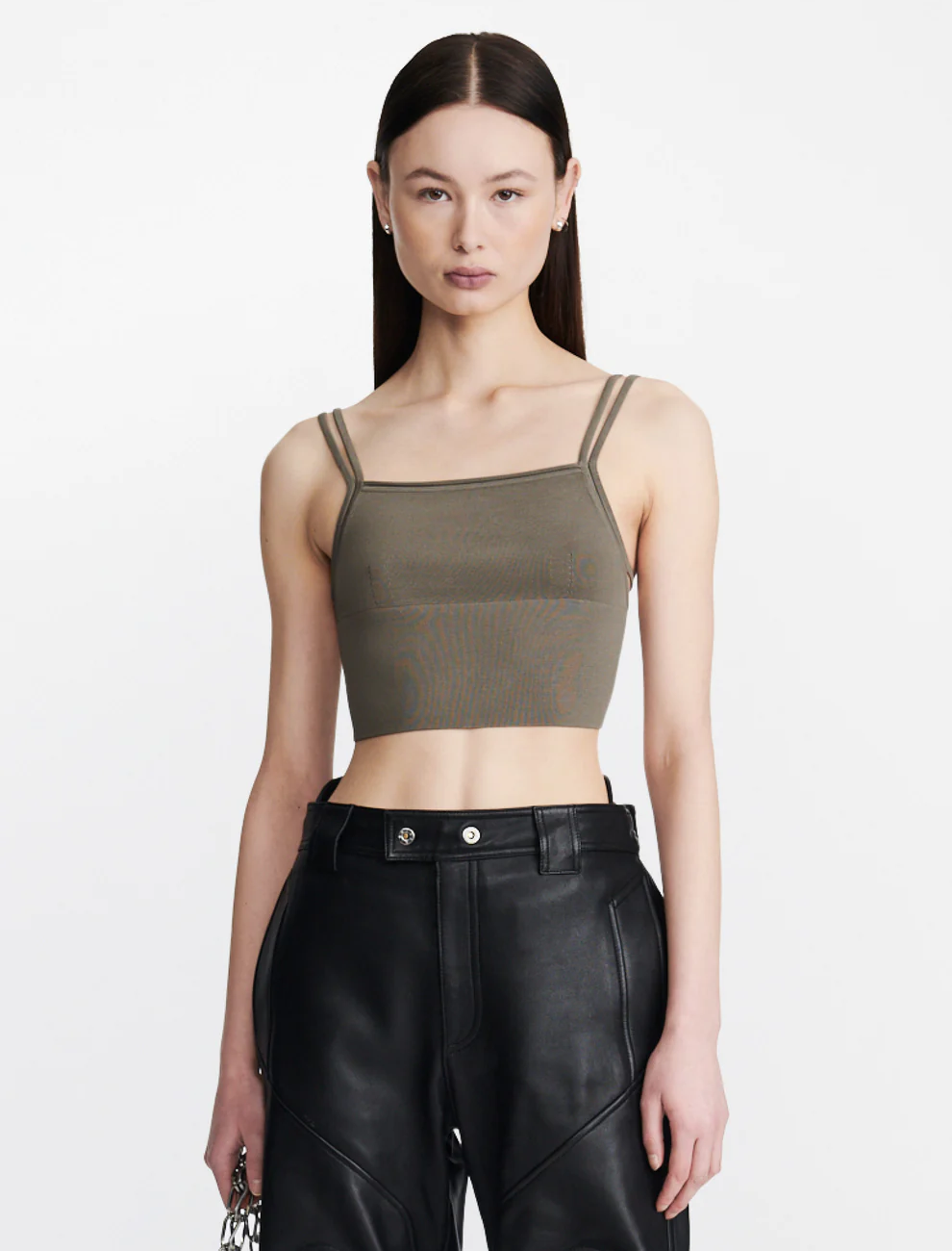 SPLIT STRAP TOP IN BEIGE