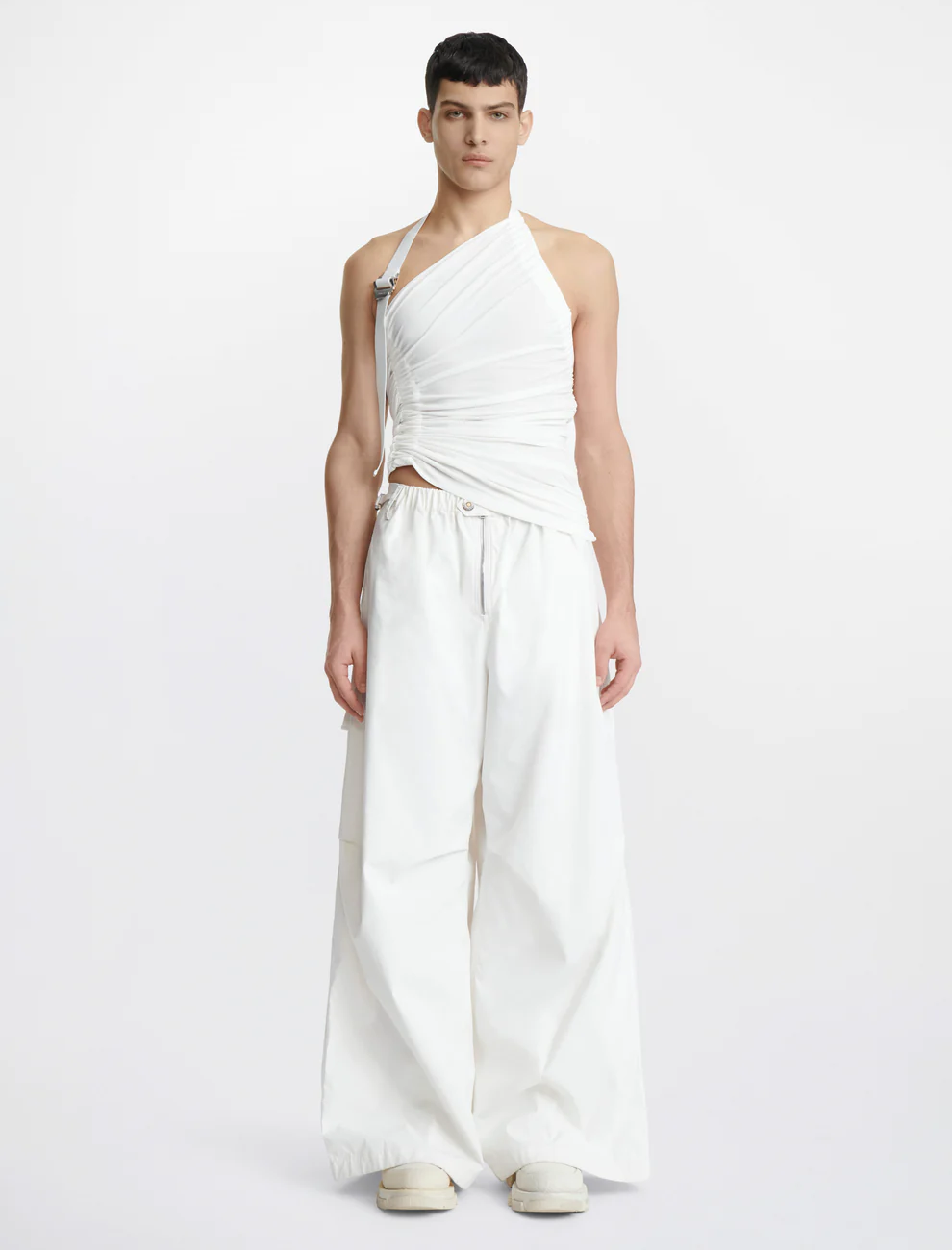 GATHERED TANK IN WHITE