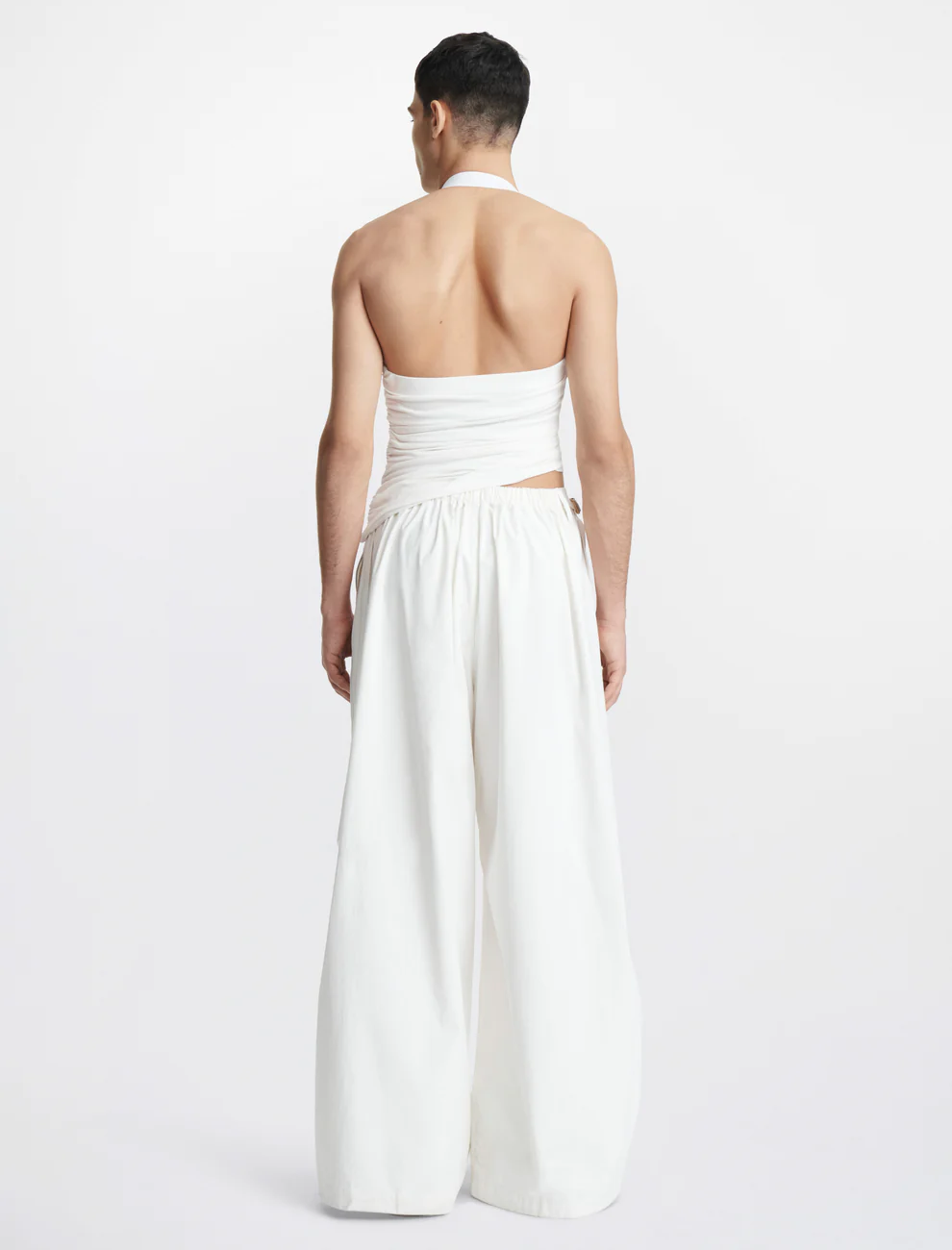 GATHERED TANK IN WHITE