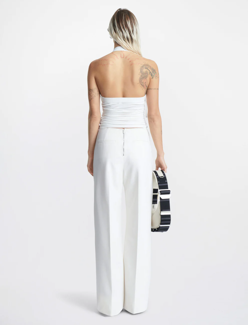 GATHERED TANK IN WHITE