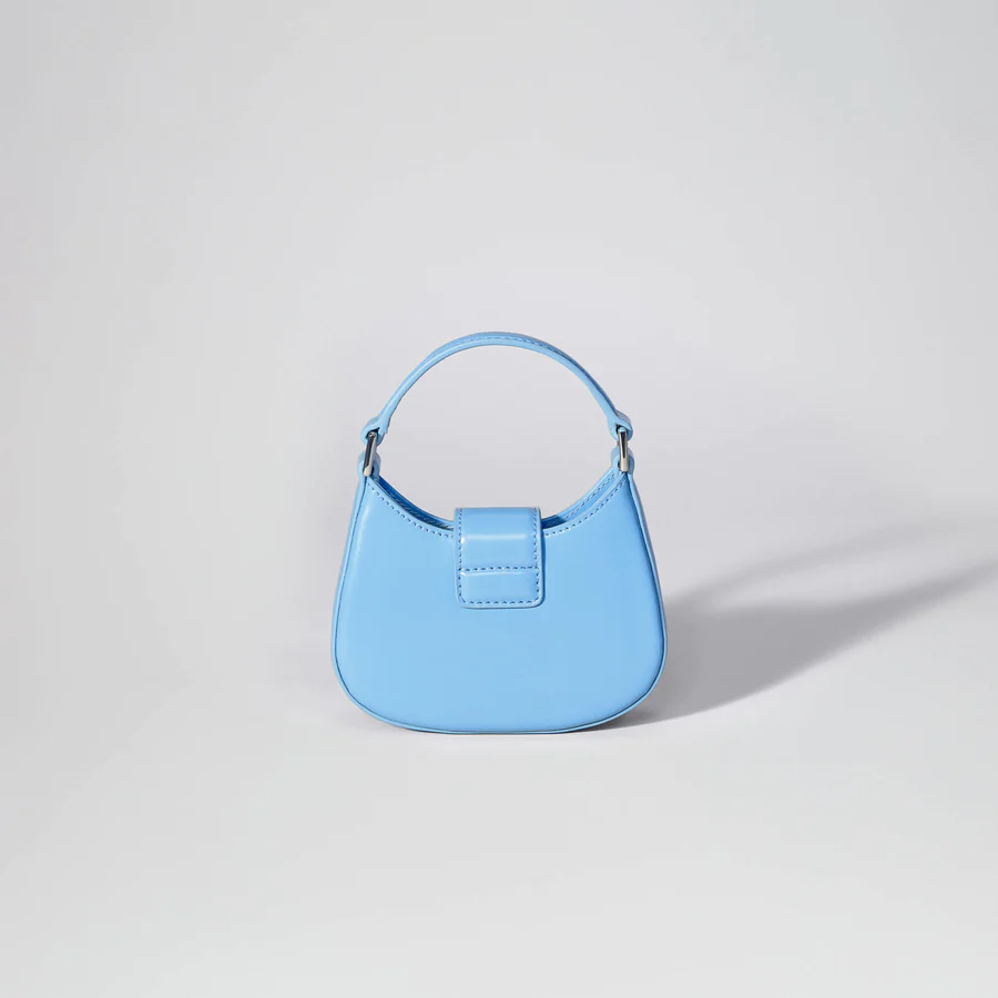 Blue Crescent Bow Micro Bag