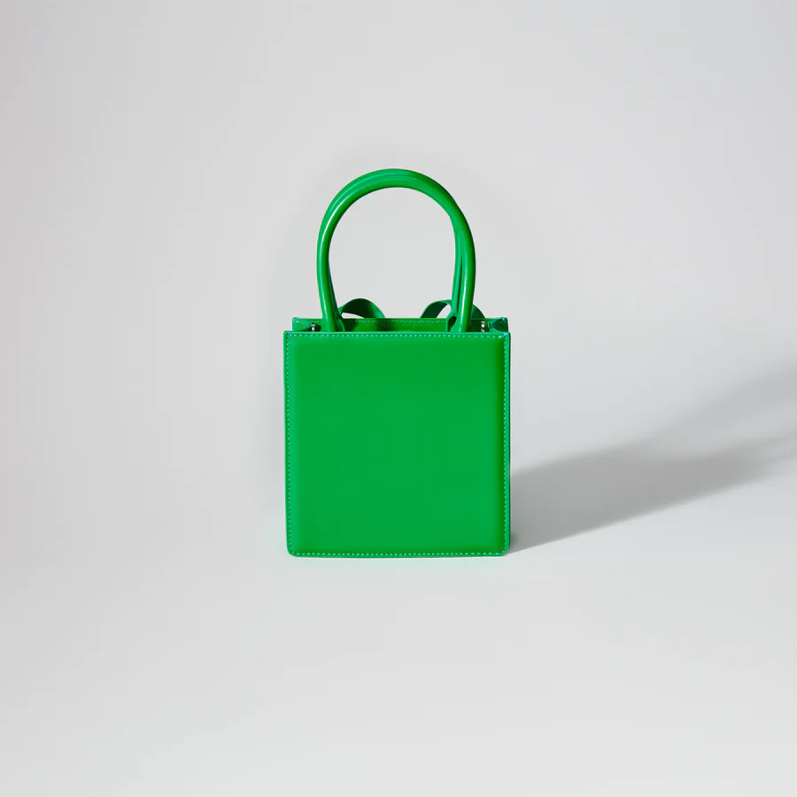Green Bow Mini Tote Bag