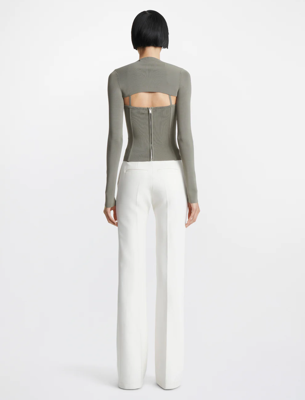 MODULAR DARTING CORSET IN SLATE