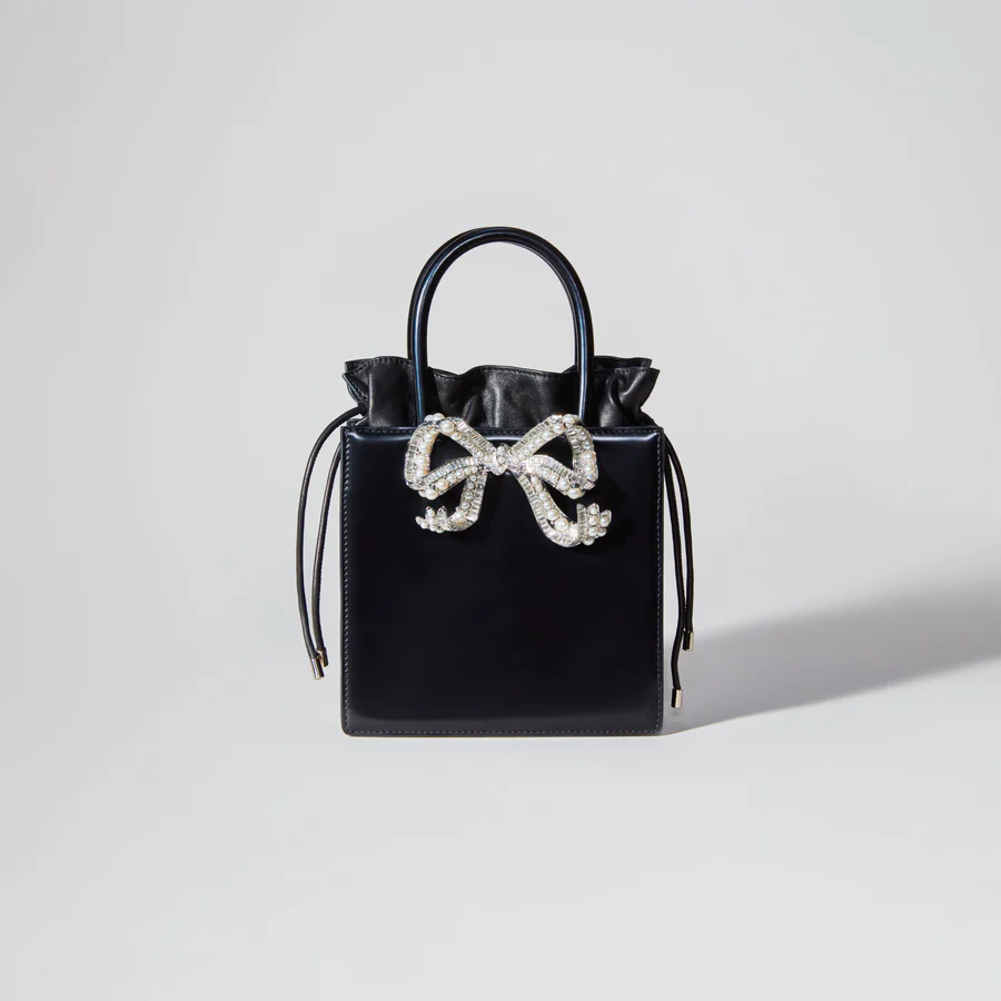 Black Mini Tote Bow Bag
