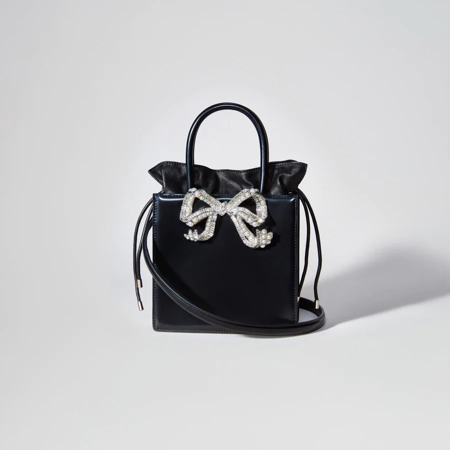 Black Mini Tote Bow Bag