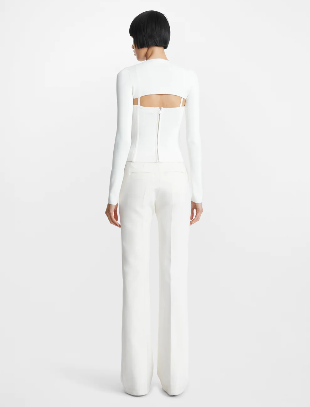 MODULAR DARTING CORSET IN WHITE