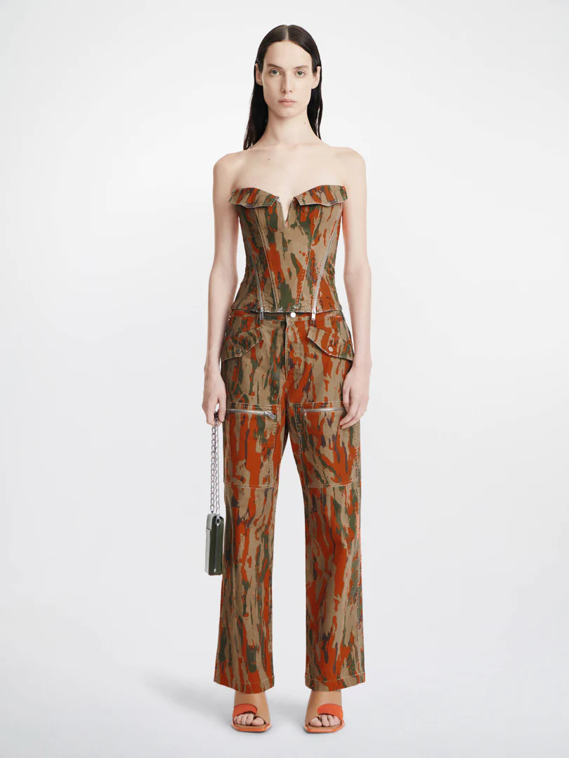 V-WIRE CAMO CORSET EARTH