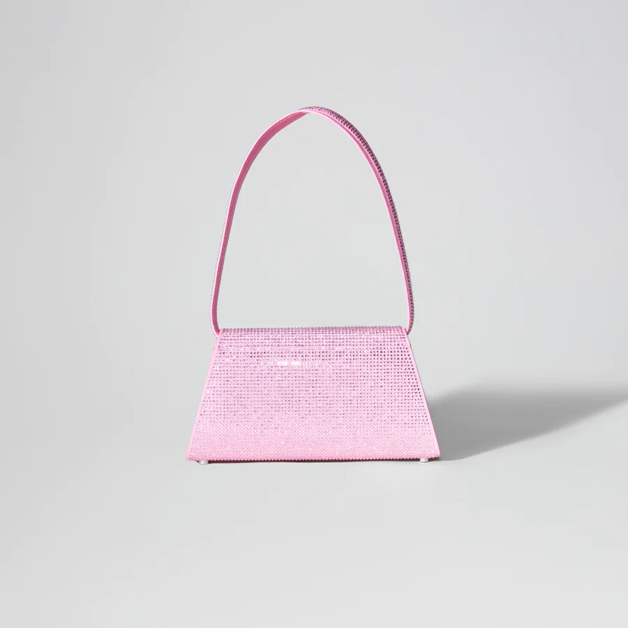 Pink Rhinestone Bow Mini Shoulder Bag