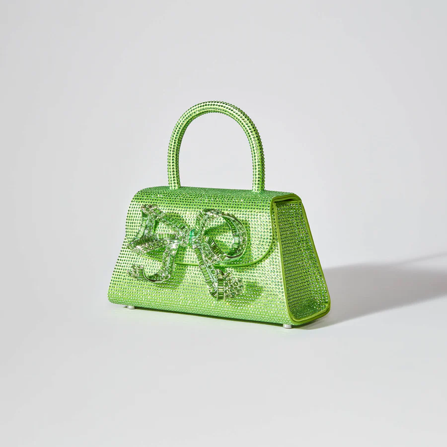 The Bow Mini in Lime Rhinestone