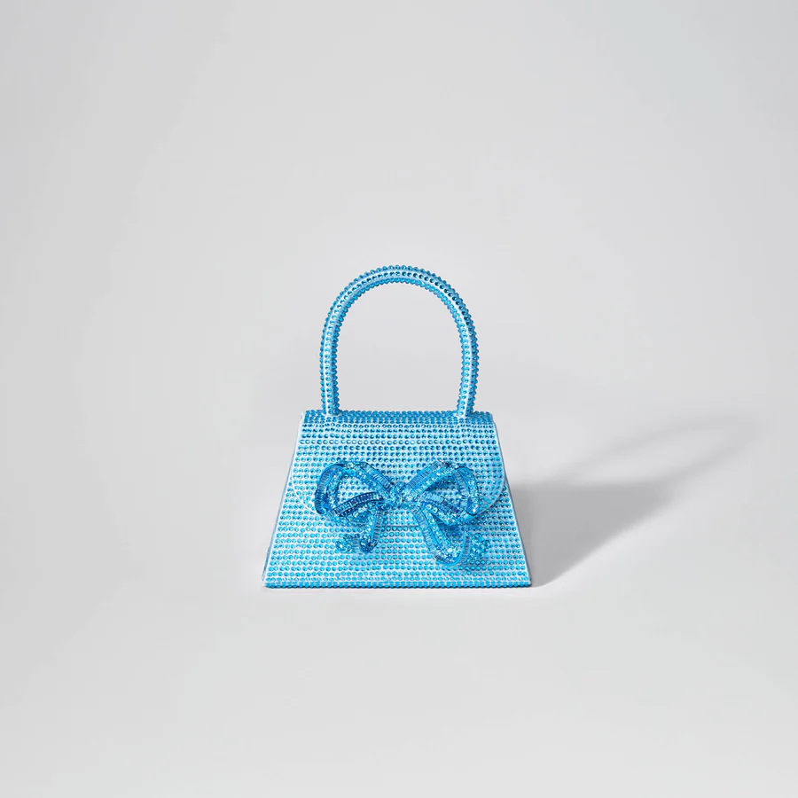 The Bow Micro in Blue Rhinestone