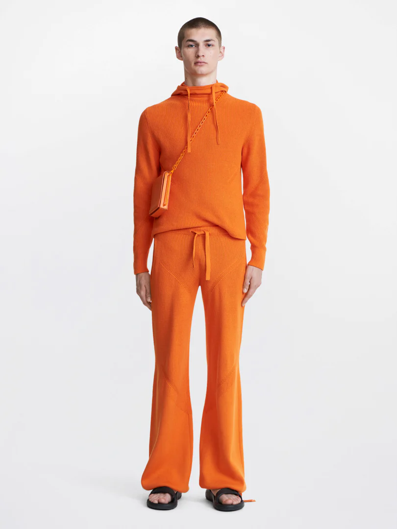 ENGINEERED RIB HOODIE - SAFETY ORANGE