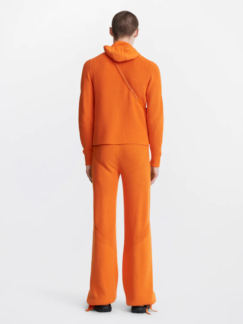 ENGINEERED RIB HOODIE - SAFETY ORANGE
